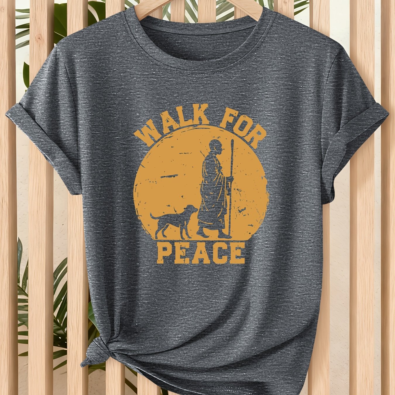 Women’s Vintage “Walk for Peace” Dog Graphic T-Shirt