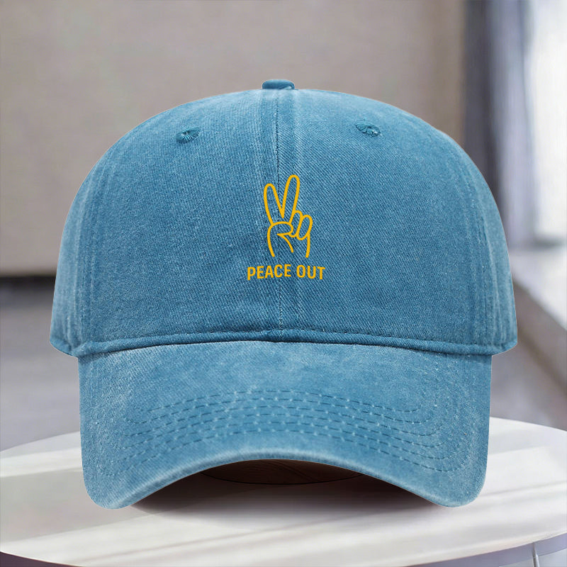 Street Style “Peace Out” Graphic Hat