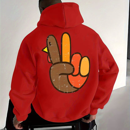 Men’s Kangaroo Pocket Peace Graphic Hoodie