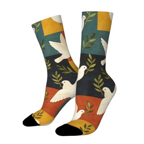 Dove of Peace and Olive Branch  Socks