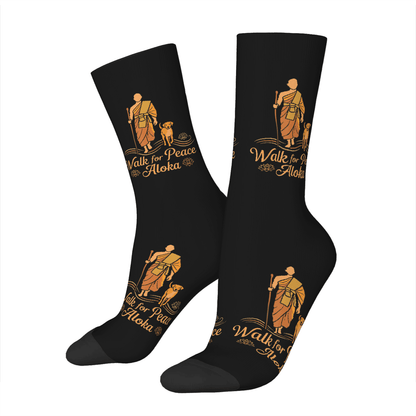 Walk Through The Peace Monks with Aloka Dog Socks
