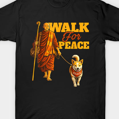 Monks & Aloka Dog Graphic Unisex Casual Tee
