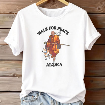 Women’s Plus Size Casual T-Shirt – Monk & Dog Motif