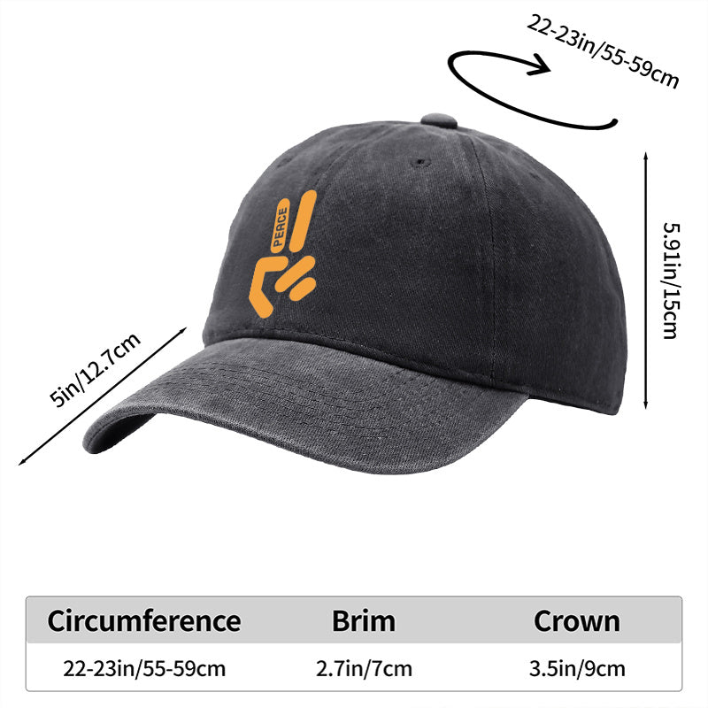 Lightweight Unisex PEACE Graphic Cap