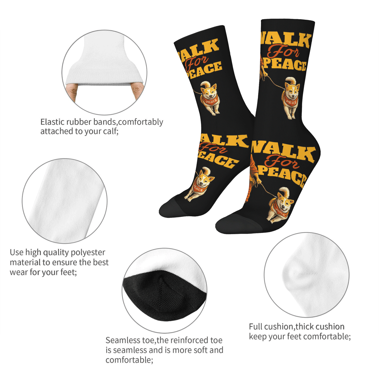 Peace Walking Monks and Aloka Socks