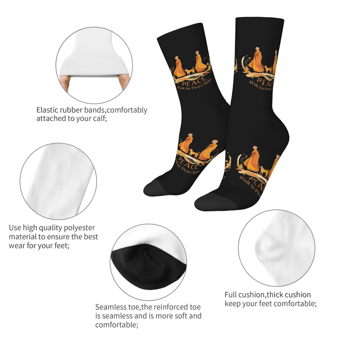 Walk Through The Peace Socks