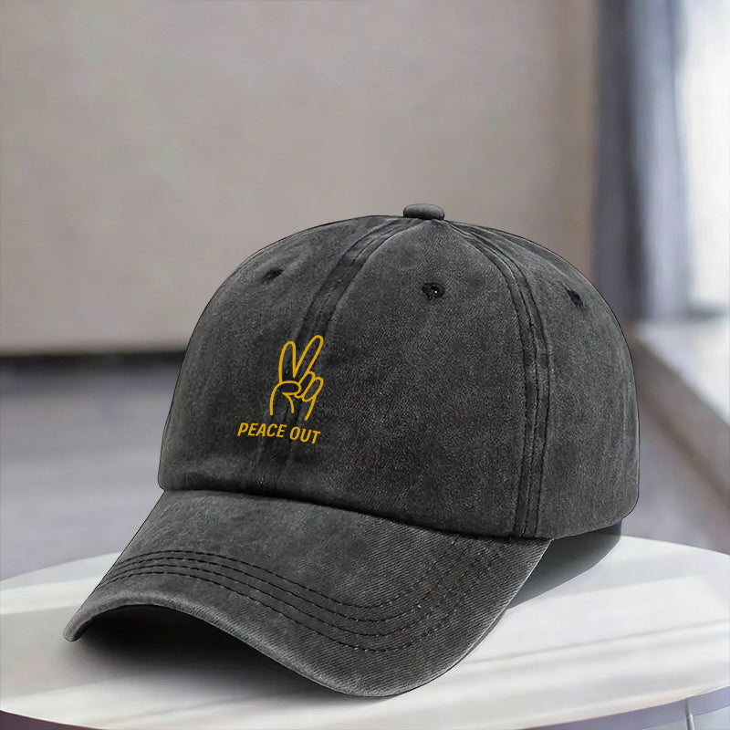 Street Style “Peace Out” Graphic Hat