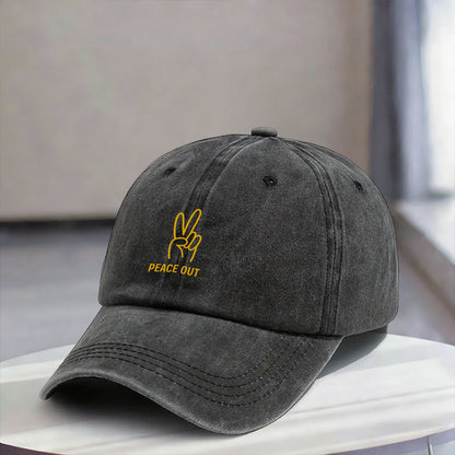 Street Style “Peace Out” Graphic Hat