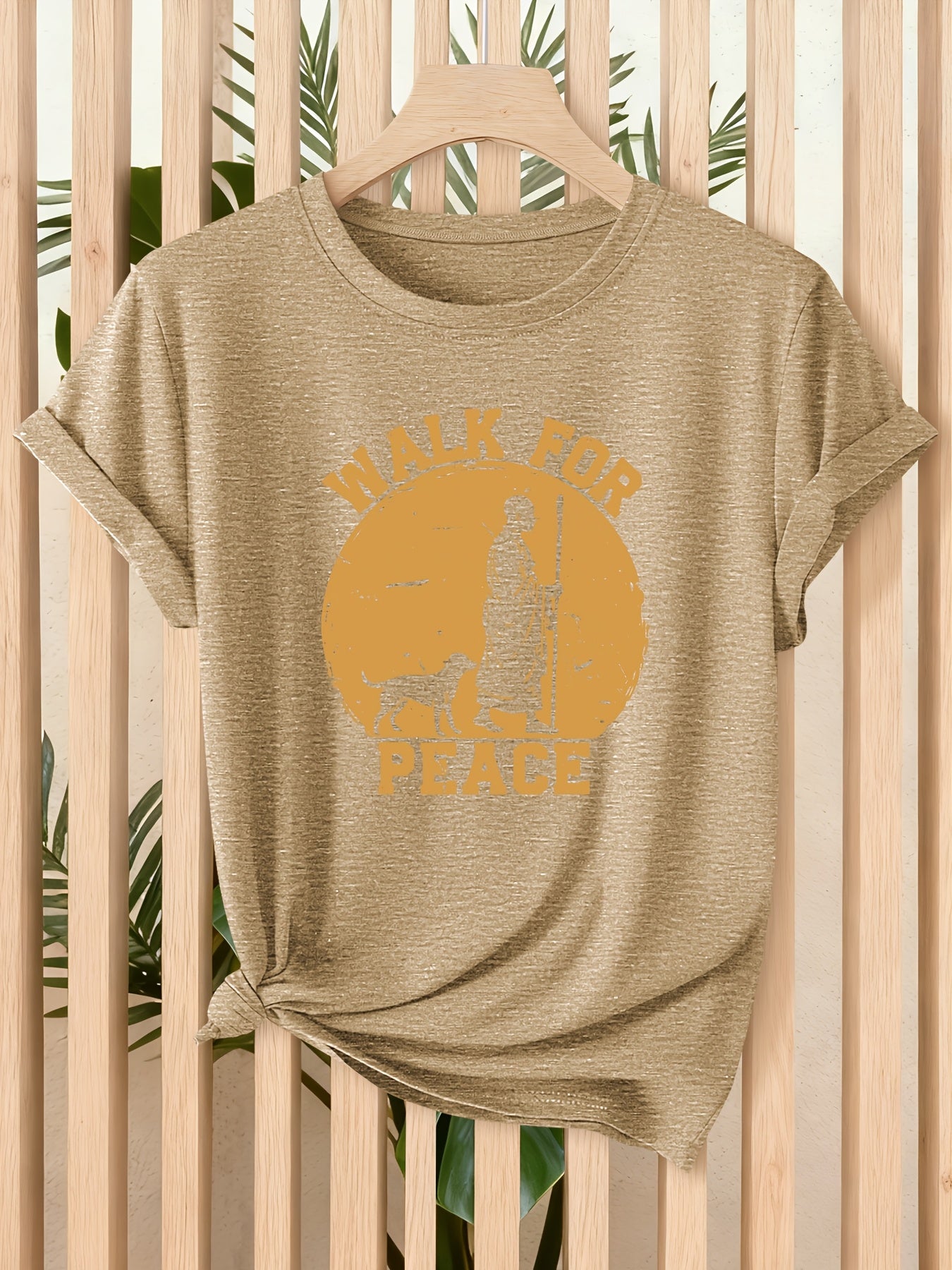 Women’s Vintage “Walk for Peace” Dog Graphic T-Shirt