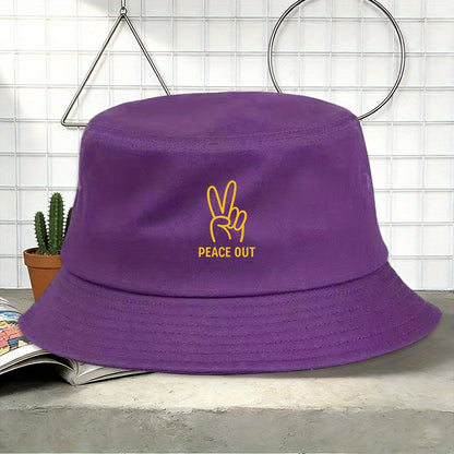 PEACE OUT Printed Outdoor Fisherman Cap