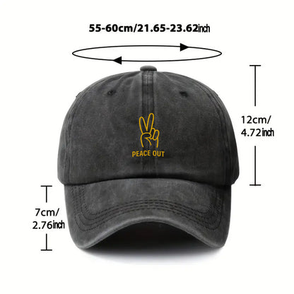 Street Style “Peace Out” Graphic Hat