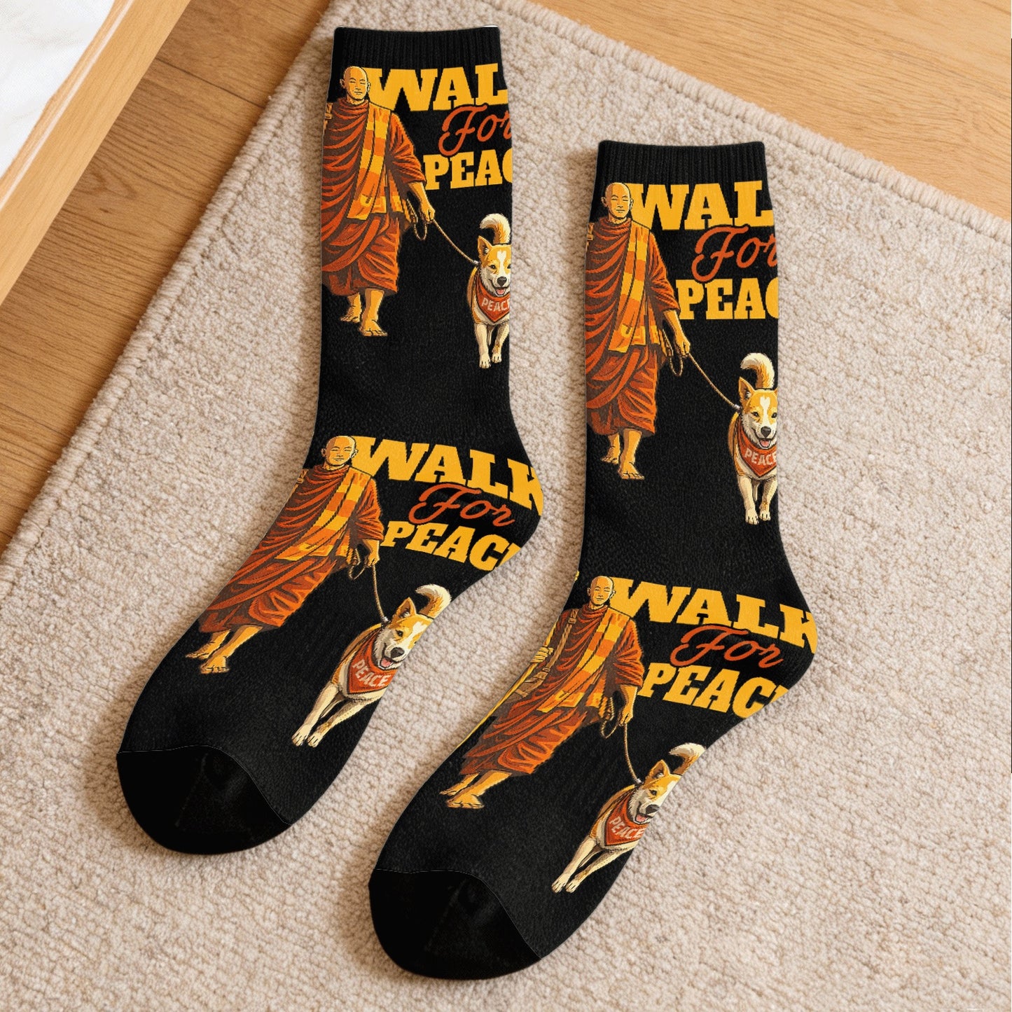 Peace Walking Monks and Aloka Socks