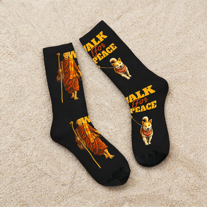 Peace Walking Monks and Aloka Socks