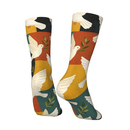 Dove of Peace and Olive Branch  Socks