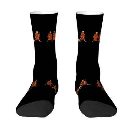 Peace Walking Monks and Aloka  Socks