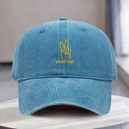 Street Style “Peace Out” Graphic Hat