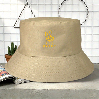 PEACE OUT Printed Outdoor Fisherman Cap