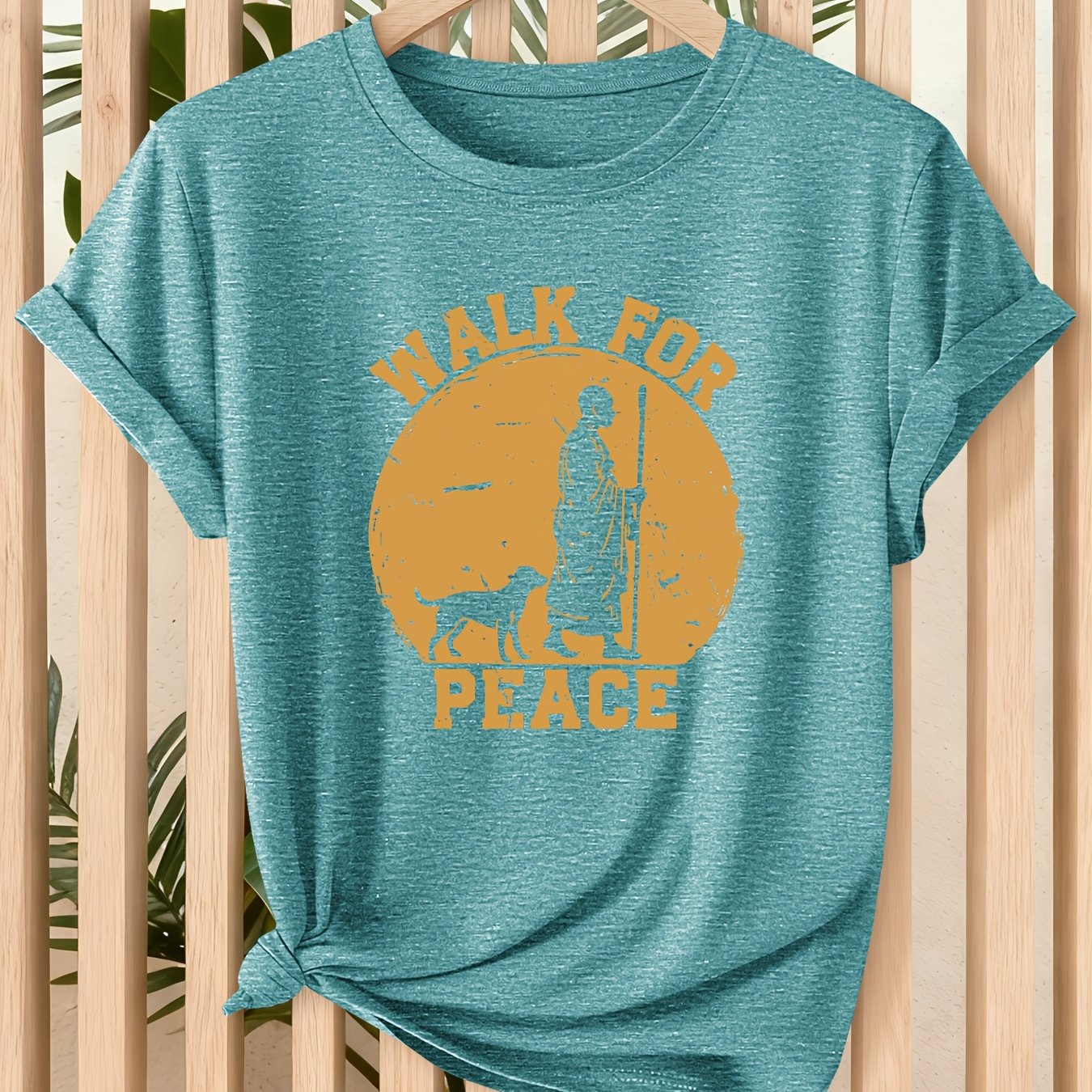 Women’s Vintage “Walk for Peace” Dog Graphic T-Shirt