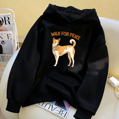 Fashionable Dog Print Women’s Casual Hoodie