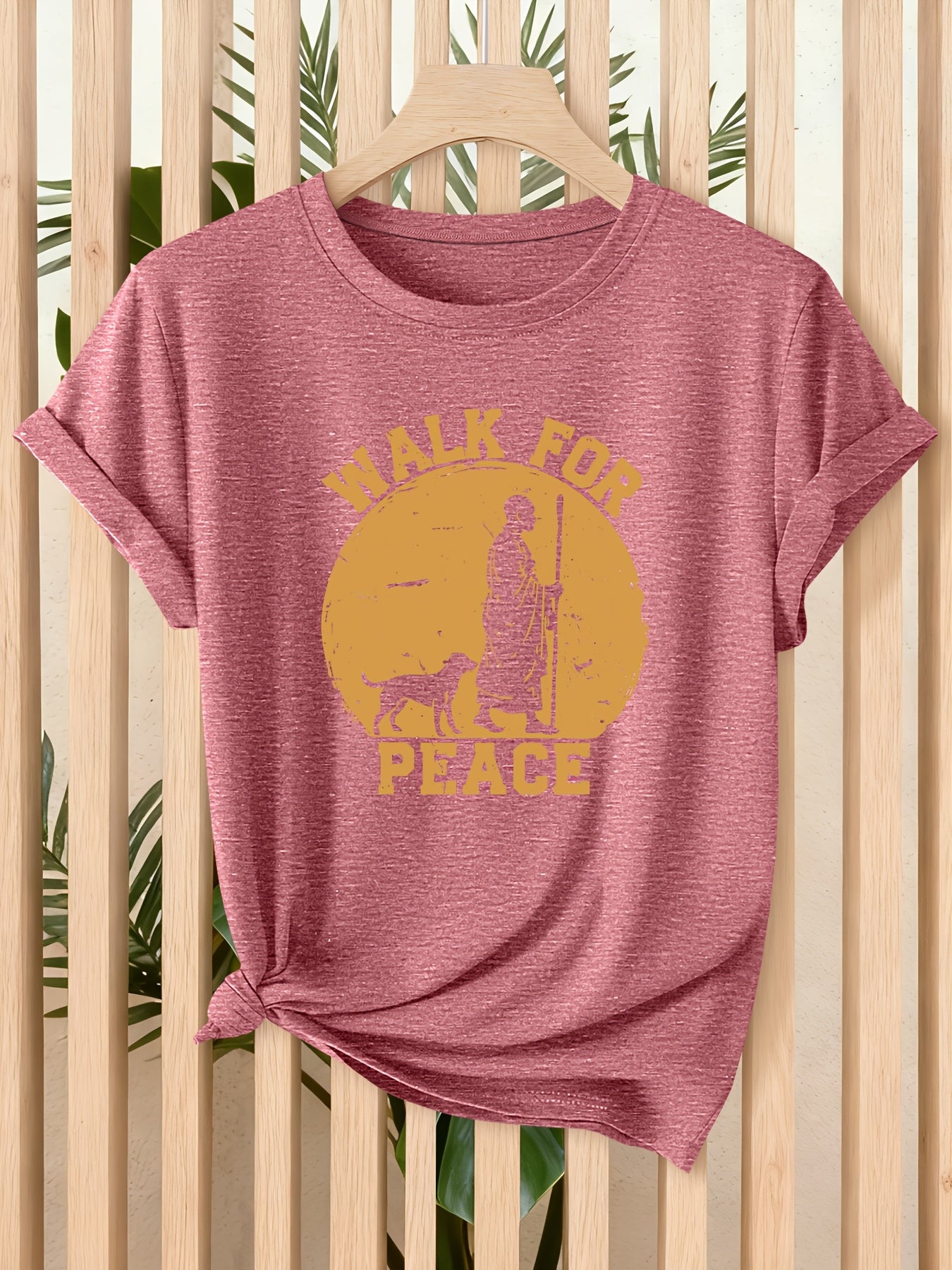 Women’s Vintage “Walk for Peace” Dog Graphic T-Shirt