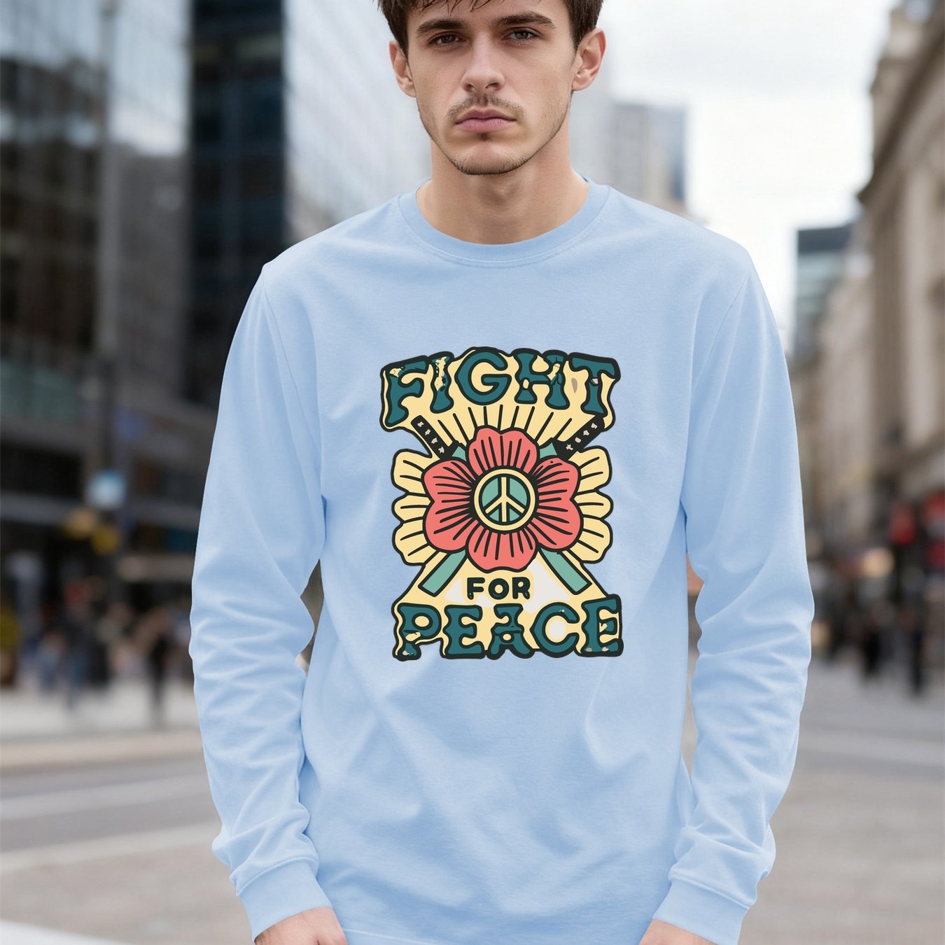 Long Sleeve Men’s Fight for Peace T-Shirt