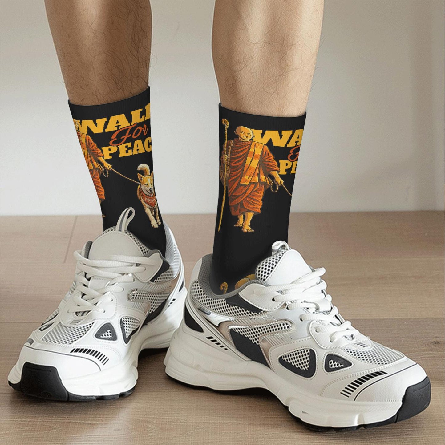 Peace Walking Monks and Aloka Socks