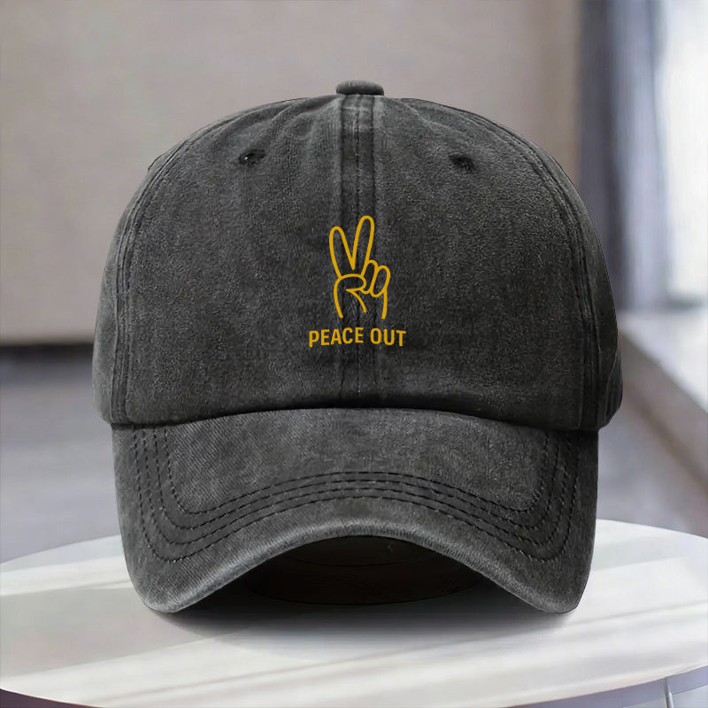 Street Style “Peace Out” Graphic Hat