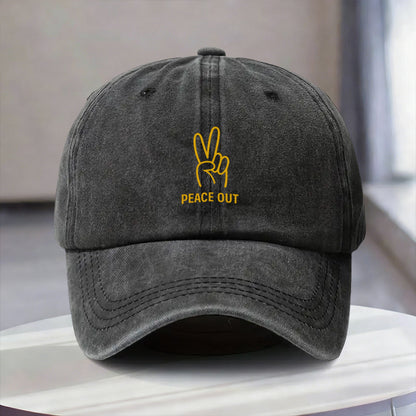 Street Style “Peace Out” Graphic Hat