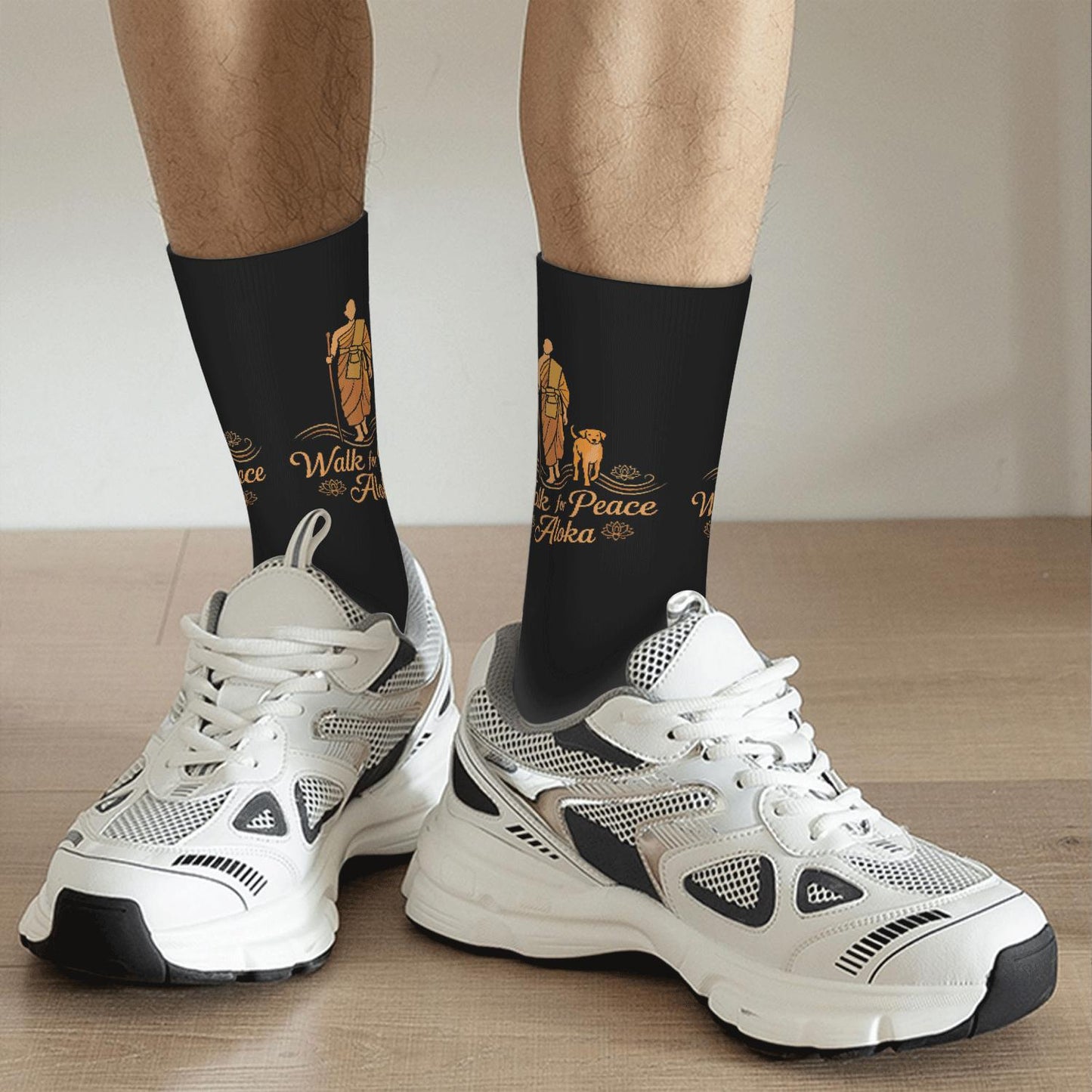 Walk Through The Peace Monks with Aloka Dog Socks