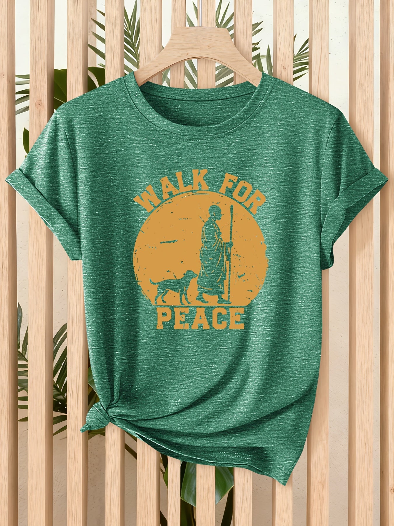 Women’s Vintage “Walk for Peace” Dog Graphic T-Shirt
