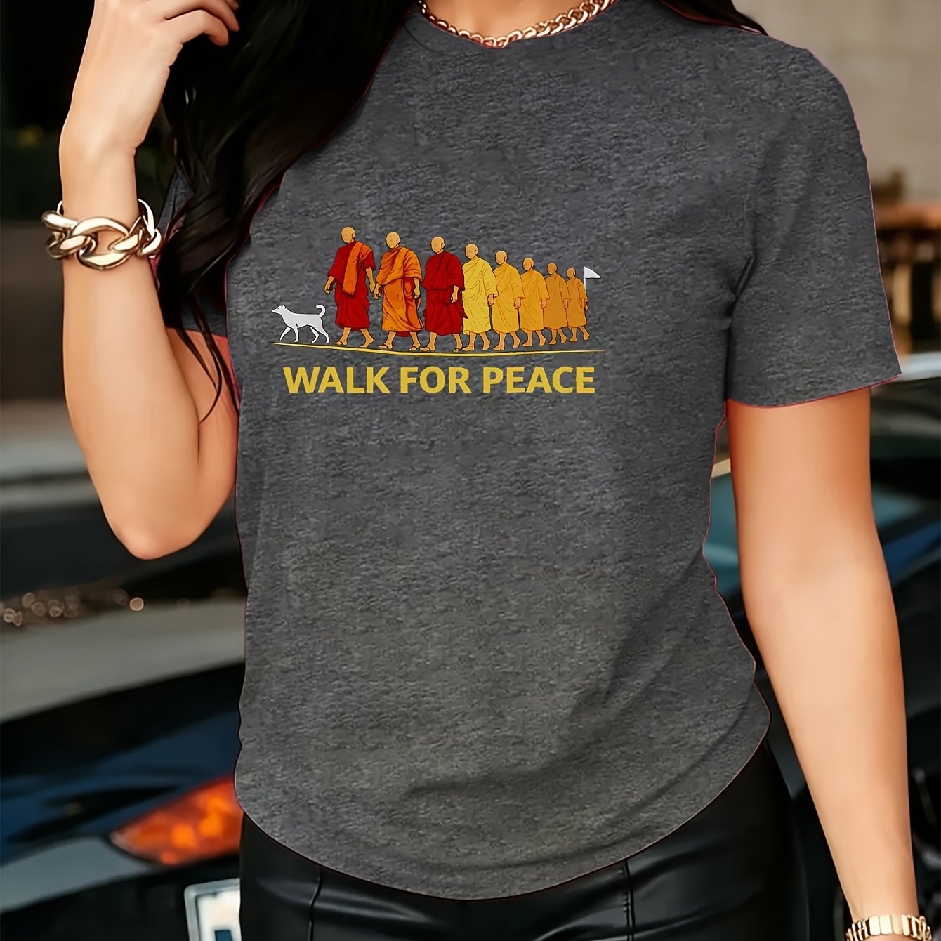 Women’s Zen Monk Graphic Summer T-Shirt