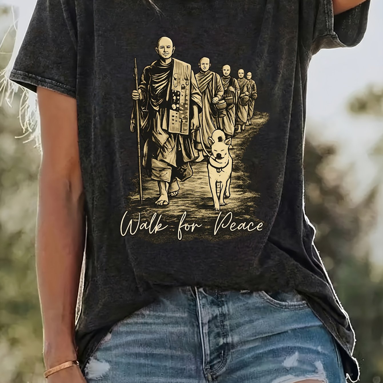 Women’s “Walk for Peace” Casual Short Sleeve T-Shirt