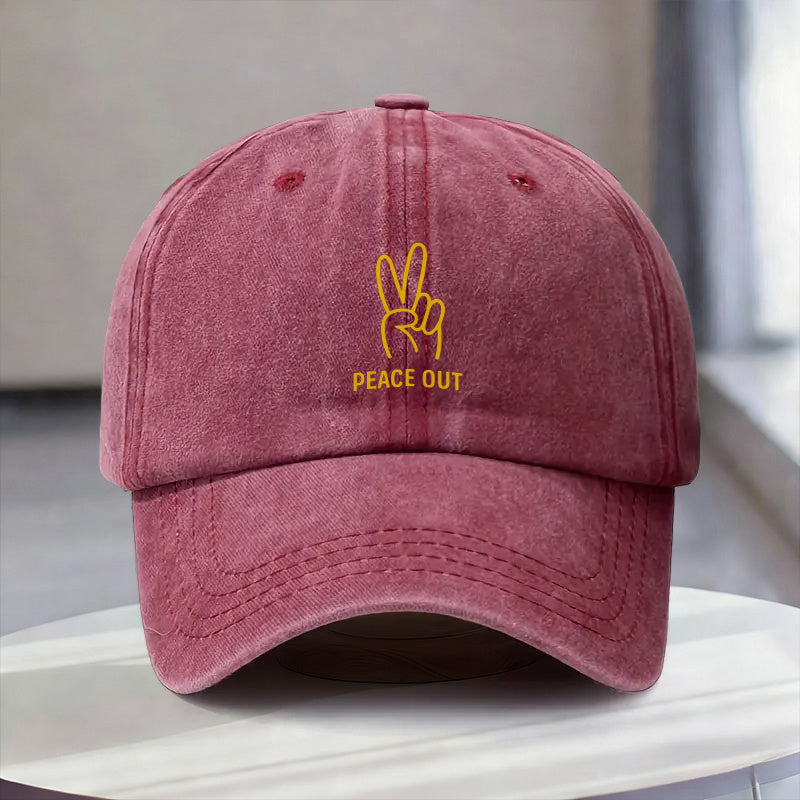Street Style “Peace Out” Graphic Hat