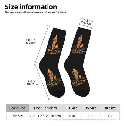 Walk Through The Peace Monks with Aloka Dog Socks