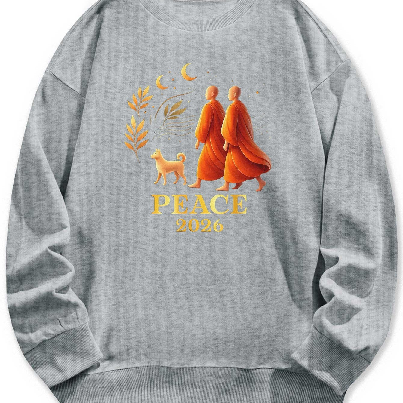 Walk Peace 2026 Men’s Casual Print Sweatshirt