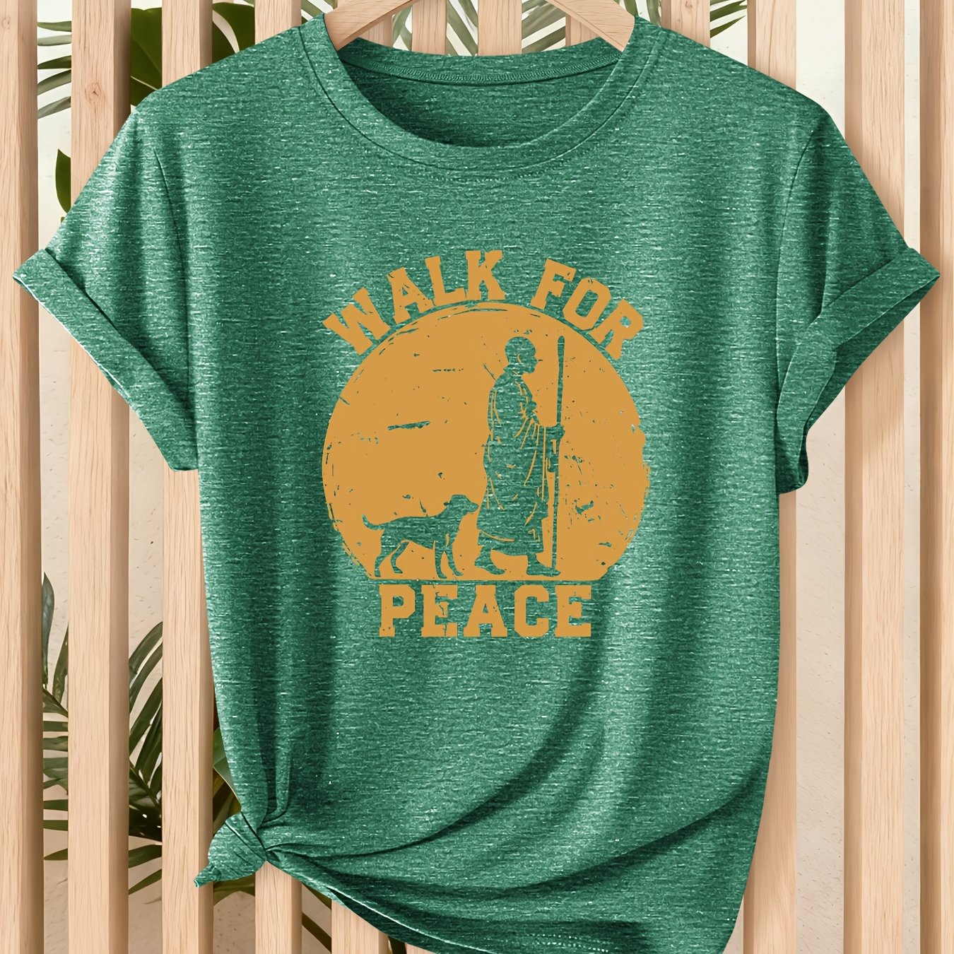 Women’s Vintage “Walk for Peace” Dog Graphic T-Shirt