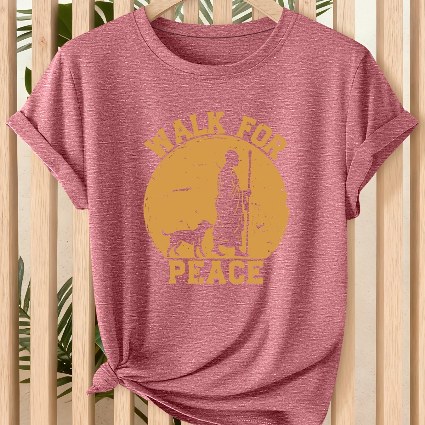 Women’s Vintage “Walk for Peace” Dog Graphic T-Shirt