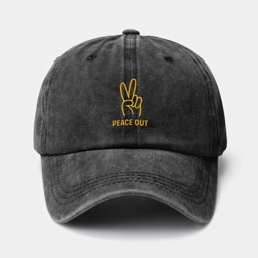 Street Style “Peace Out” Graphic Hat