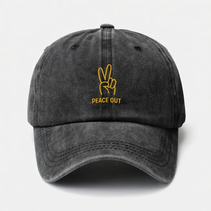 Street Style “Peace Out” Graphic Hat