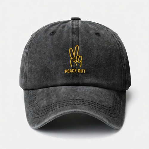 Street Style “Peace Out” Graphic Hat