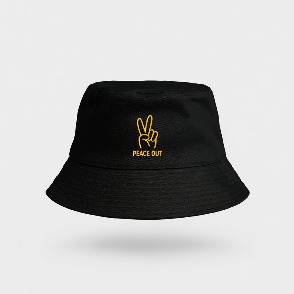 PEACE OUT Printed Outdoor Fisherman Cap