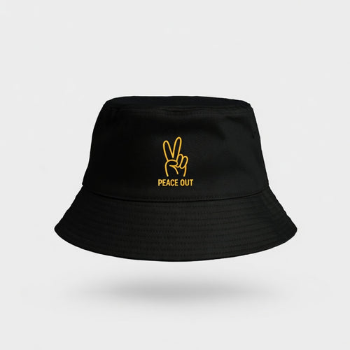 PEACE OUT Printed Outdoor Fisherman Cap