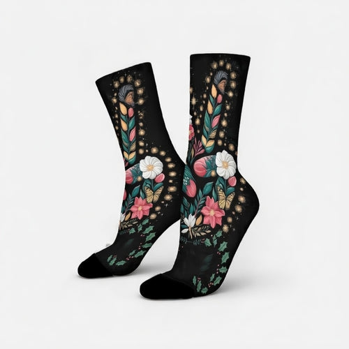 Peace Flower Pattern Socks