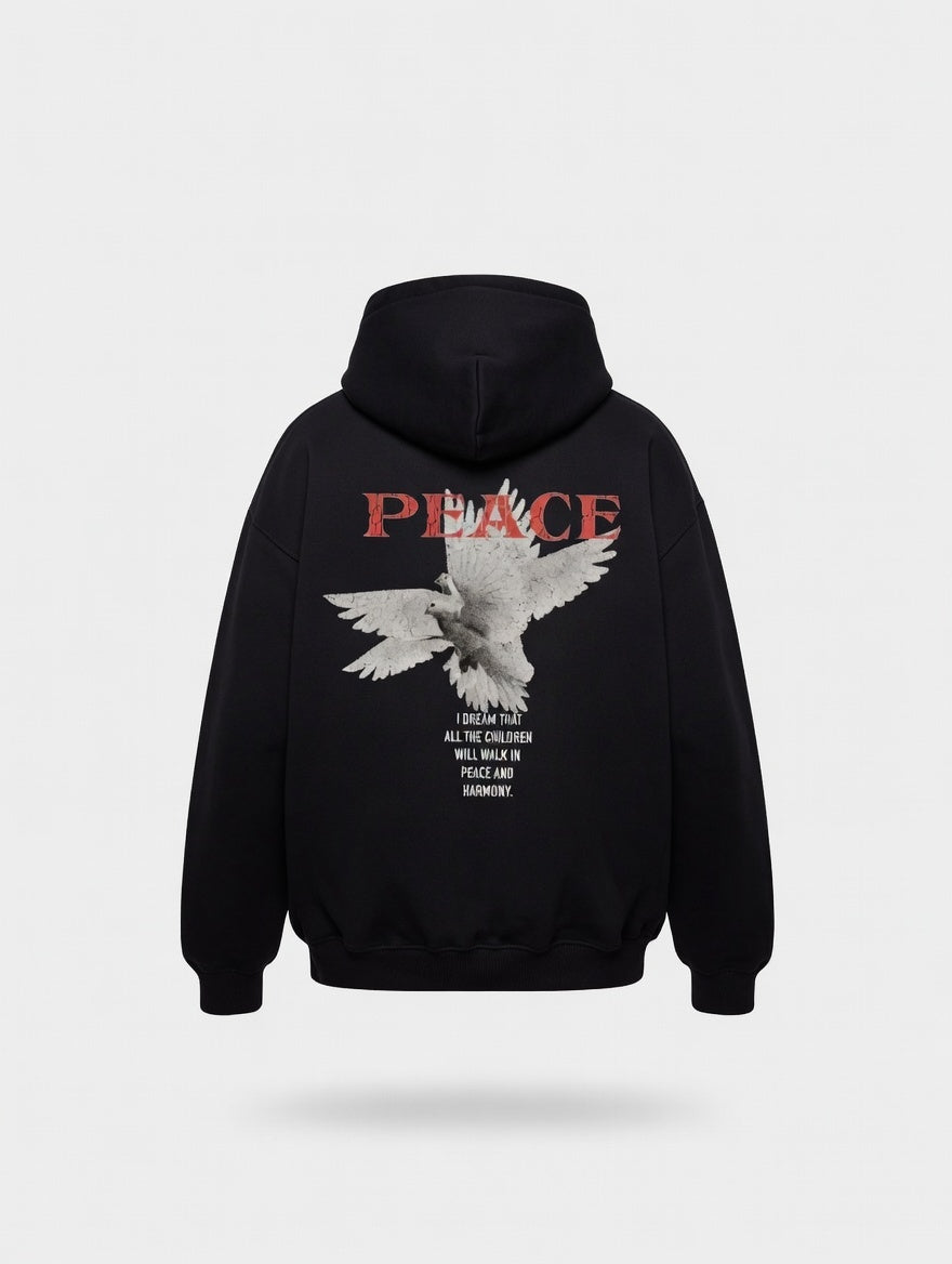 Men’s Loose Fit Pigeon Print Hoodie