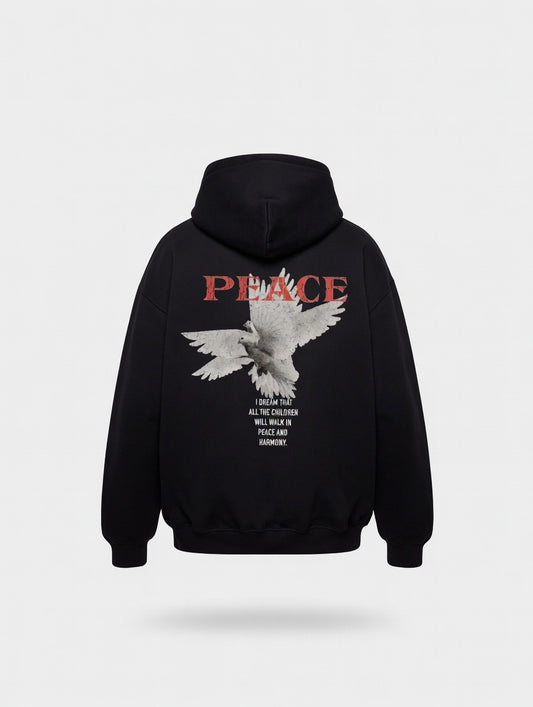 Men’s Loose Fit Pigeon Print Hoodie