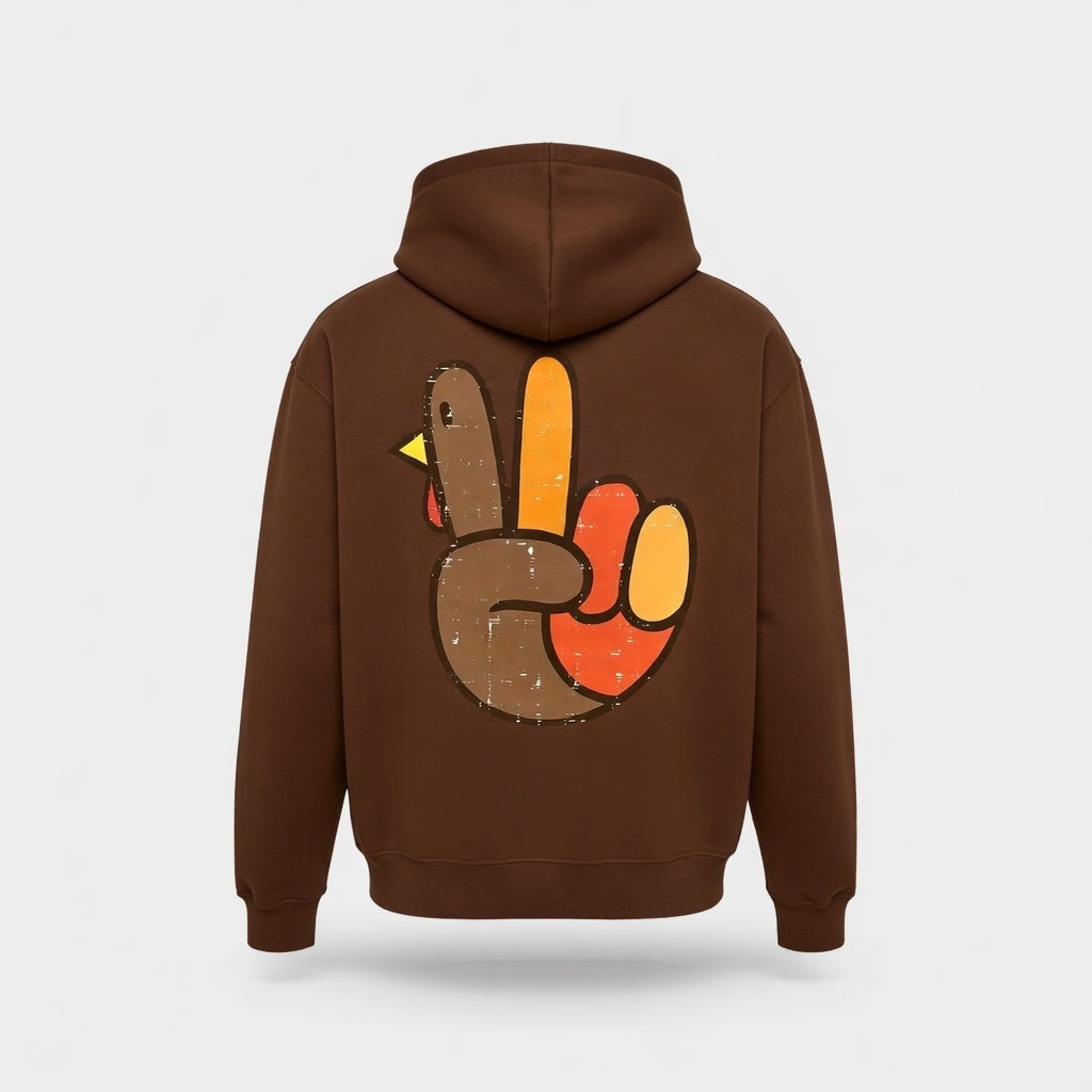 Men’s Kangaroo Pocket Peace Graphic Hoodie