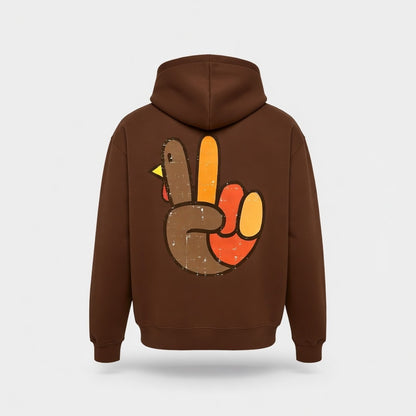 Men’s Kangaroo Pocket Peace Graphic Hoodie