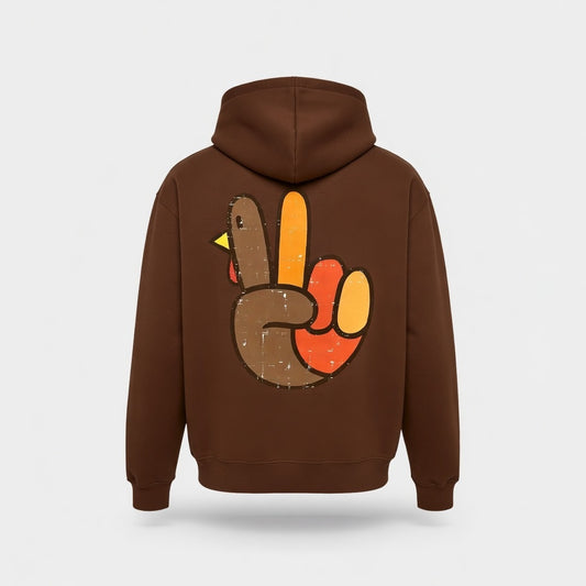 Men’s Kangaroo Pocket Peace Graphic Hoodie