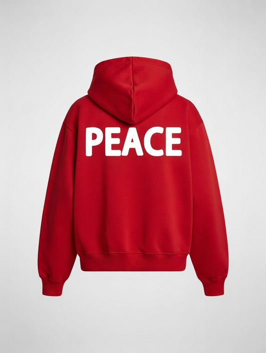 Men’s Casual PEACE Graphic Pullover Hoodie