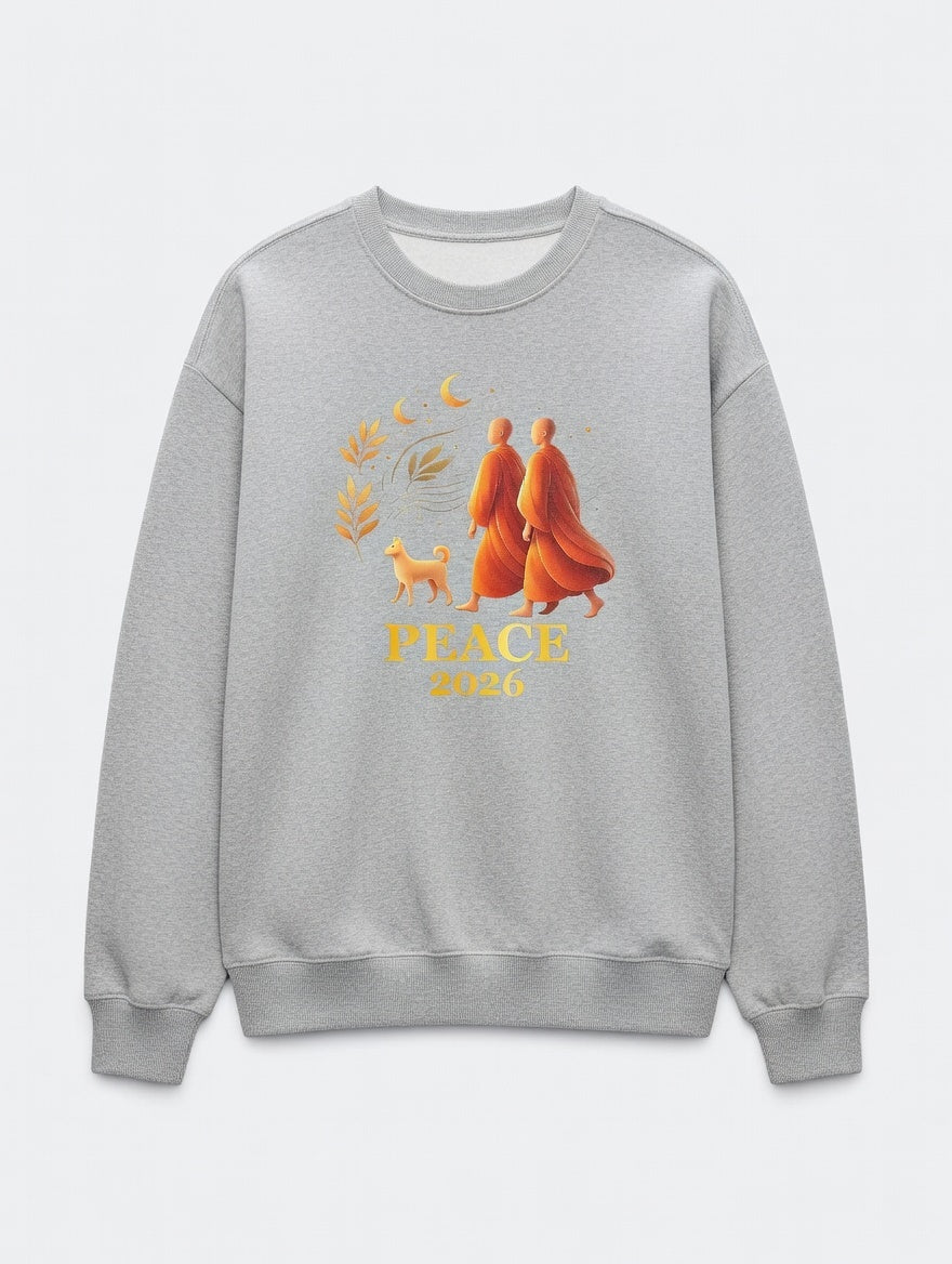 Walk Peace 2026 Men’s Casual Print Sweatshirt